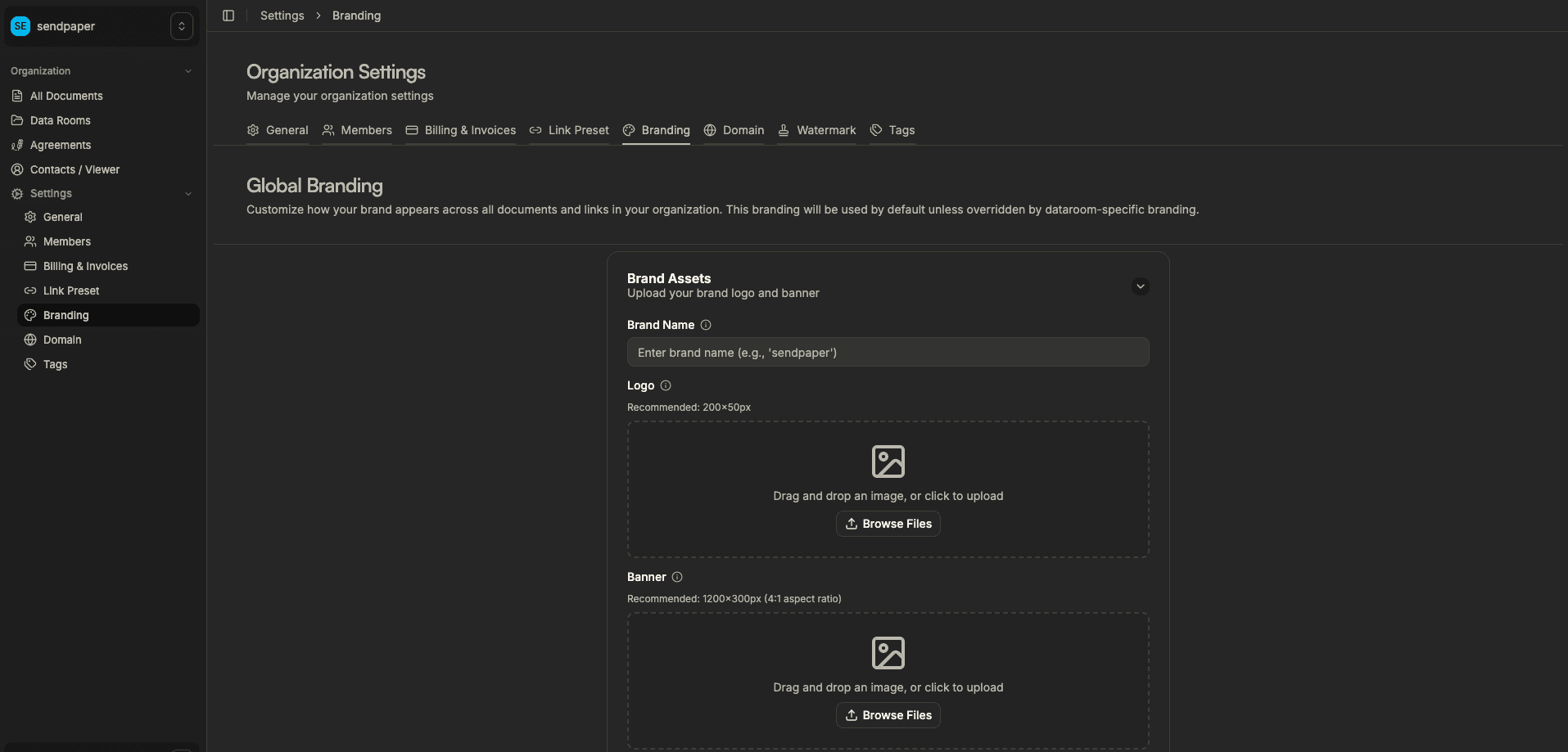 Featured image: Global Branding for Document and Data Room Links (2026) | Sendpaper